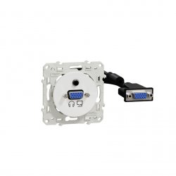 Механизъм розетка за данни VGA серия Odace бял