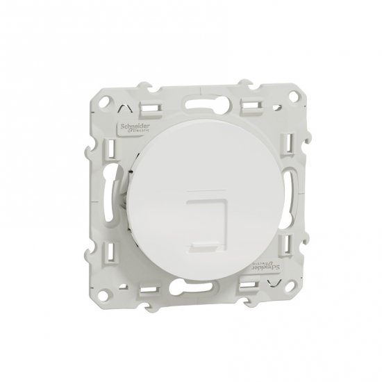 Odace - комуникационна розетка - 1 излаз - RJ45 cat.5 UTP - бял Odace - комуникационна розетка - 1 излаз - RJ45 cat.5 UTP - бял