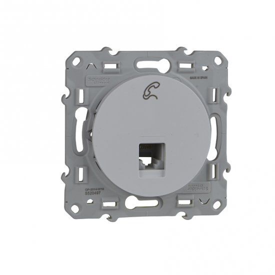 Odace - TV розетка - RJ12 - cat.3 - бял