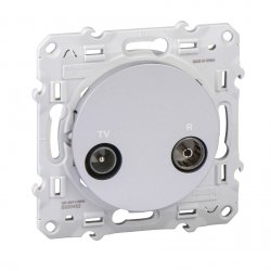 Механизъм розетка за TV + радио 12dB серия Odace алуминий