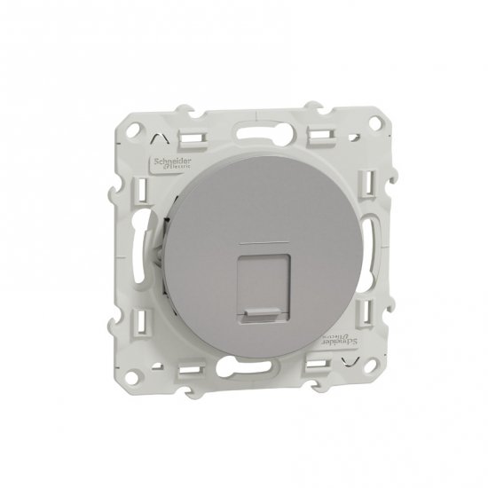 Odace - комуникационна розетка - 1 излаз - RJ45 cat.5 UTP - алуминий