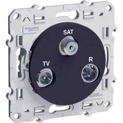 Механизъм розетка TV-SAT-R индивидуална серия Odace антрацит