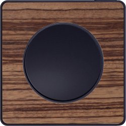 Рамка единична серия Odace Touch дърво зебрано с външен кант антрацит