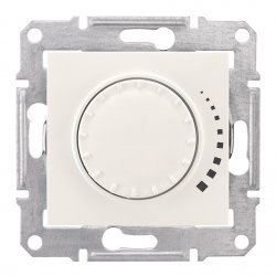 Механизъм димер-девиатор ротативен бутонен 60-500W серия Sedna крем