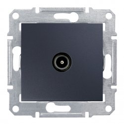 Механизъм TV разетка 1dB серия Sedna графит