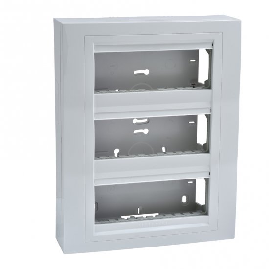 Unica System - кутия за открит монтаж рамка - 2 x 3 m - бял