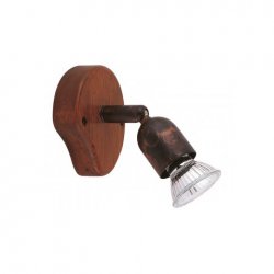 Спот 1x50W G10 дърво-стар орех