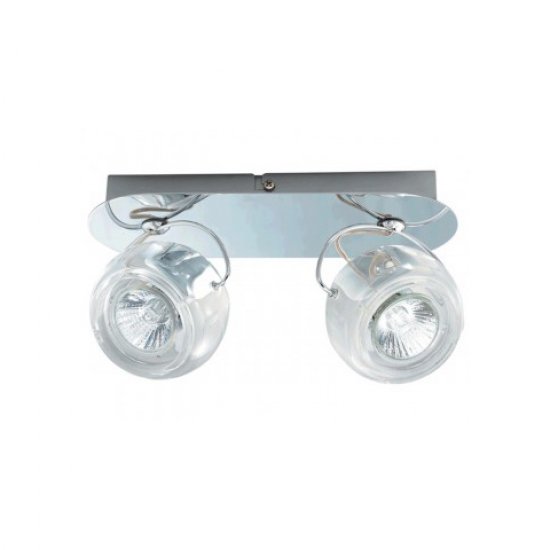 Спот 2x50W G10 220V CRYSTAL GLASS