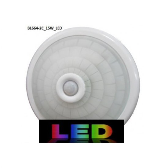 Плафониера със сензор 360° LED 15W
