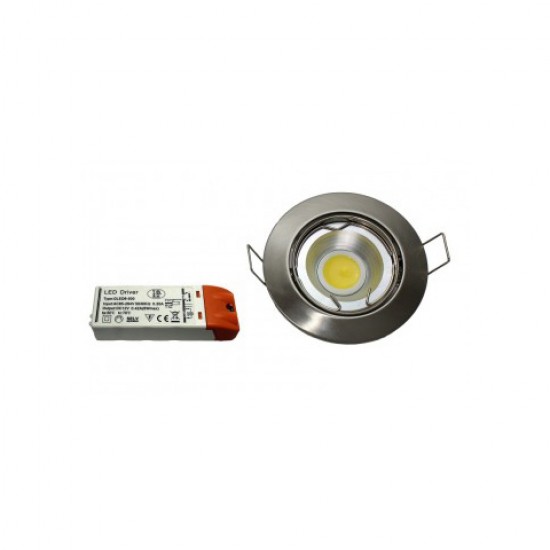 LED луна подвижна 5W матиран хром