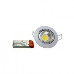 Подвижна луна кръг LED 5W бяла