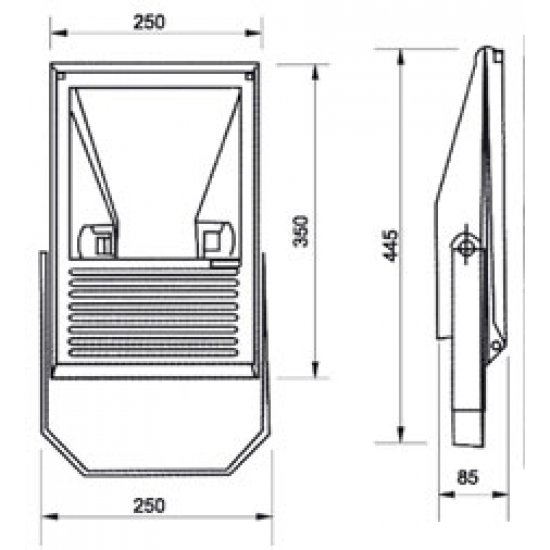 Прожектор ELEX 150W Rx7s МХЛ черен
