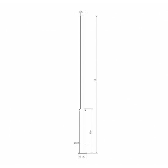 Стълб 2R MEX NEW 300 черен