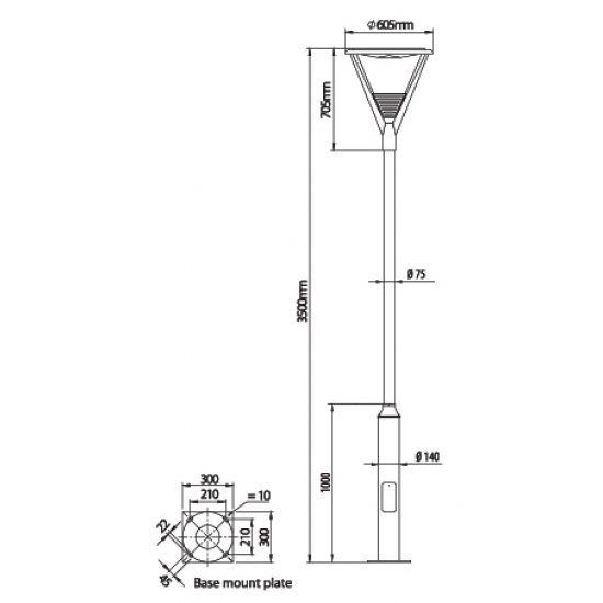Стълб NVC NGM 116 03/150W