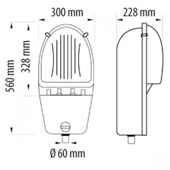 Улично осветително тяло Pelsan SOFIA 02/100W