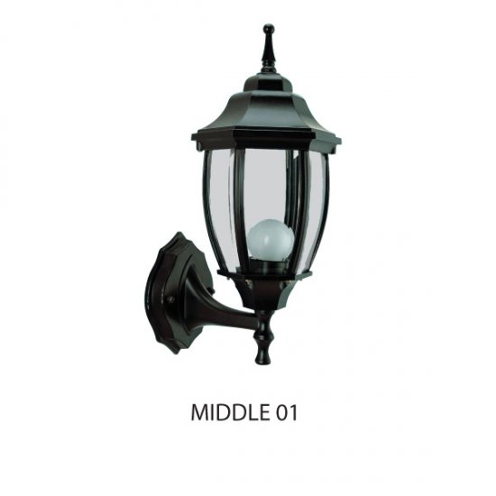Градински фенер Pacific MIDDLE стенен черен IP44