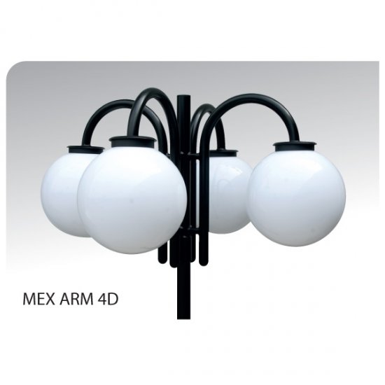 Рогатка стълб 2R MEX ARM 4D стомана черен четворна надолу