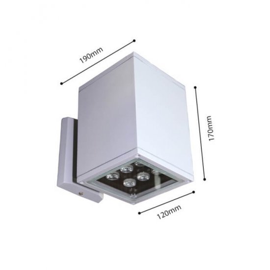 LED фасадно осв.тяло BARSA S 2x6W 4500K IP65
