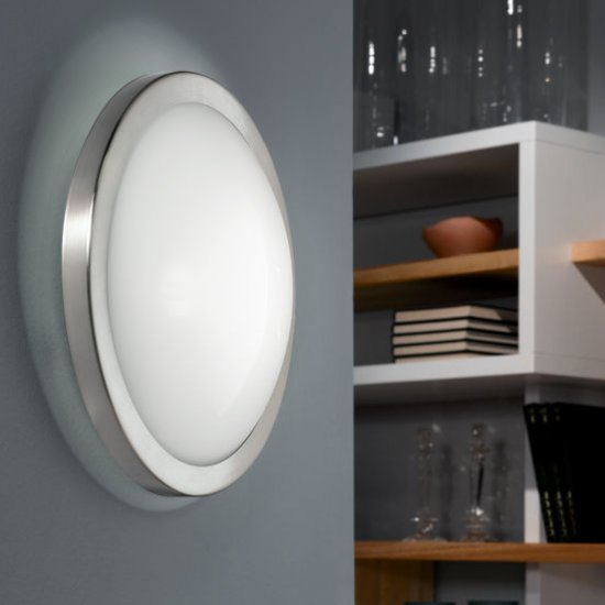 Плафониера AREZZO Е27 1x60W мат хром