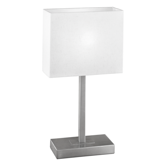 Настолна лампа PUEBLO 1 E14 max 60W IP20 с touch мат хром + бежово