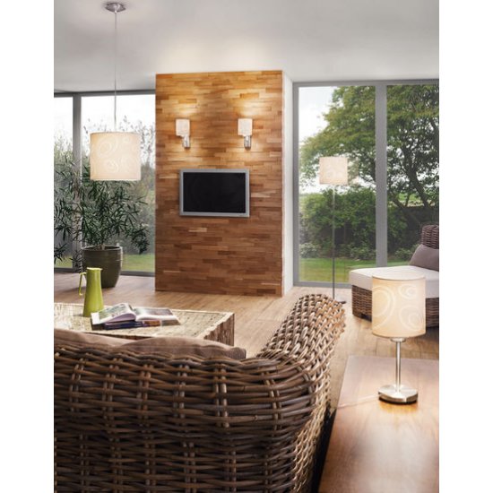 Нощна/декоративна лампа INDO Е27 1x60W мат хром