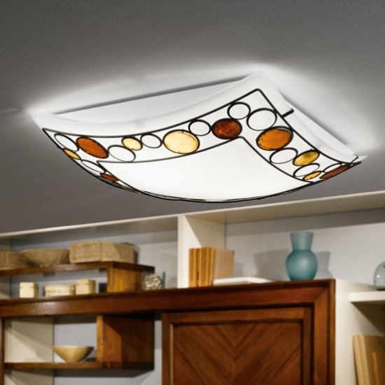 Плафониера TOLEDA Е27 2x60W многоцветна