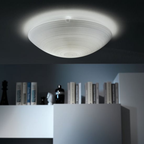 Плафониери MALVA 1х60W E27 др.стъкло бяло