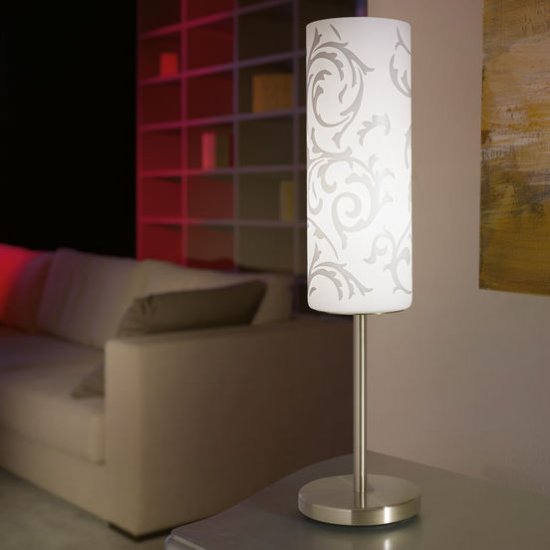 Нощна/декоративна лампа AMADORA 1х100W Е27 ник.-мат/декор