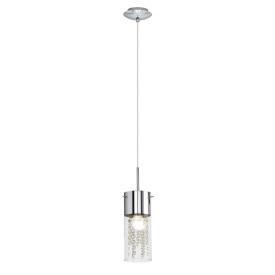 Пендел DIAMOND E14 1x40W бял хром