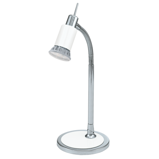 Настолна/работна лампа ERIDAN 1x3W GU10 LED бяло / хром