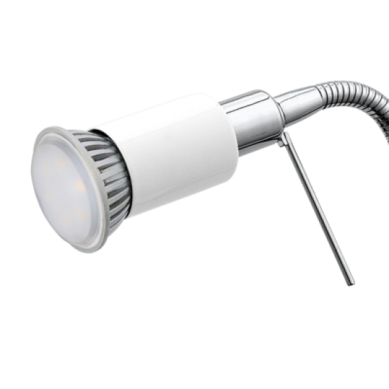 Настолна/работна лампа ERIDAN 1x3W GU10 LED бяло / хром