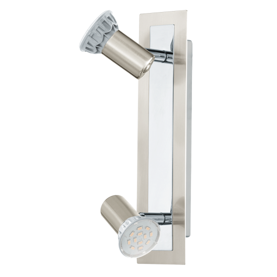 Спот ROTTELO 2x3W GU10 LED никел мат / хром