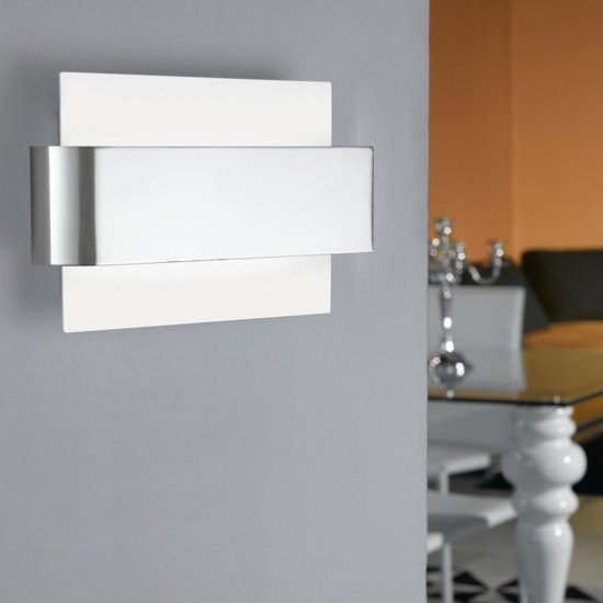 Аплик SANIA 1 3х4,76W LED хром/бяло стъкло