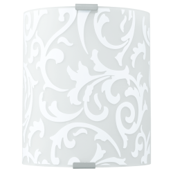 Плафониера GRAFIK 1х60W Е27 бял декор