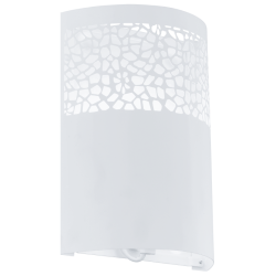 Аплик CARMELIA 1х60W Е14 цил.мет бяло прор