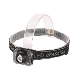 LED лампа за глава 3LED бeли + 4LED без батерии 3xААА