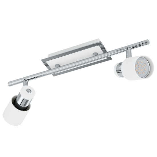 Спот DAVIDA LED 2x5W GU10 хром/бяло