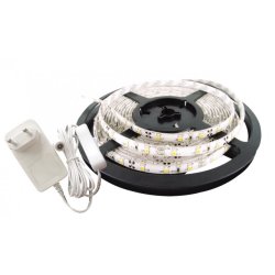 LED лента 2835 60бр/м 3м 4.8W студено бяла със захранване
