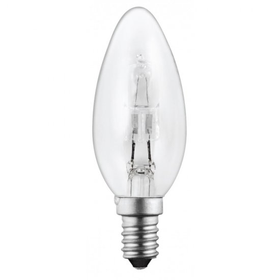 халогенна лампа свещ Eco30 B35 42W CL E14 240V