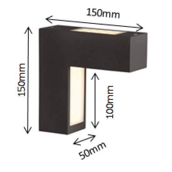 Външна стена лампа SMD 5W 250Lm 4200K