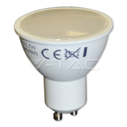 LED Крушка - 7W GU10 SMD Пластик Бяло 4500K