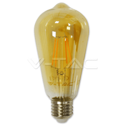 LED Крушка 4W E27 Filament Amber ST64 2200K