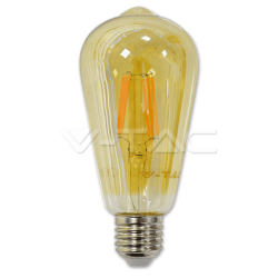 LED Крушка 6W E27 Filament Amber ST64 2200K