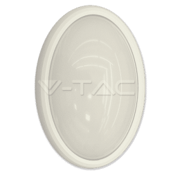 12W Овал Плафониера Бяло Тяло 6000К IP65
