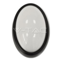 12W Овал Плафониера Черно Тяло 4500К IP65