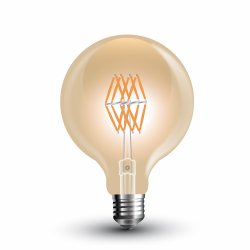 LED Крушка 8W Filament Amber E27 G95 2200K