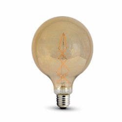 LED Крушка 8W Filament Amber E27 G125 2200K