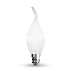 LED Крушка 4W Filament E14 Свещ Пламък 2700K Мат Димируема
