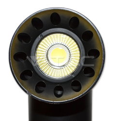 LED Прожектор Релсов Монтаж 23W Черно Тяло Кръг 5000K
