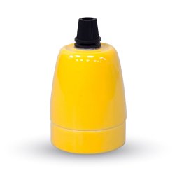 Фасонка VT-799 Е27 порцеланова висяща жълта max 60W